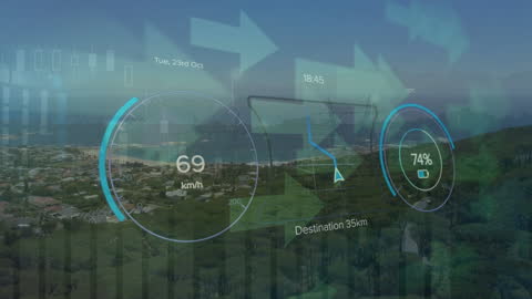 Digital Interface with Data Scanning over Urban Landscape
