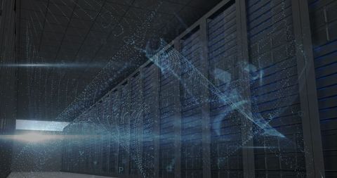 Futuristic Data Network in Modern Data Center - Download Free Stock Images Pikwizard.com