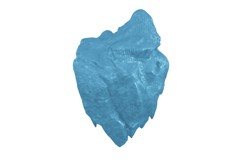 Blue Transparent Shape on Clear Background for Graphic Use