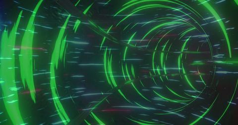 Futuristic Green Light Trails in Digital Tunnel - Download Free Stock Images Pikwizard.com