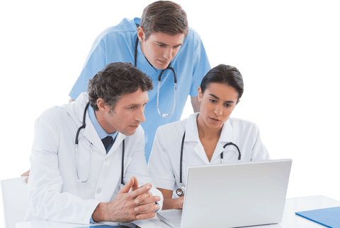 Doctors Collaborating Using Laptop Transparent Background - Download Free Stock Videos Pikwizard.com