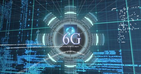 Futuristic 6G Network Concept with Digital Data Streams - Download Free Stock Images Pikwizard.com