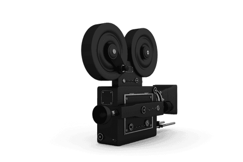 transparent retro black film camera with two reel tops - Download Free Stock Videos Pikwizard.com