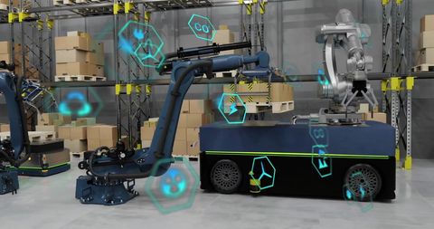 Robotic automation in sustainable modern warehouse
