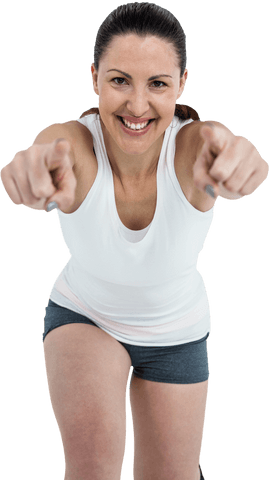 Caucasian Sportswoman Exercising with Enthusiasm on Transparent Background - Download Free Stock Videos Pikwizard.com