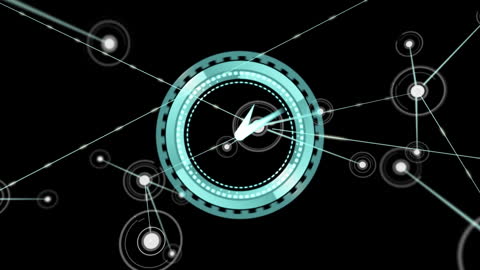 Digital Clock Animation with Network Connections