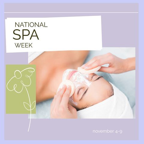rejuvenating facial treatment during national spa week - Download Free Stock Templates Pikwizard.com