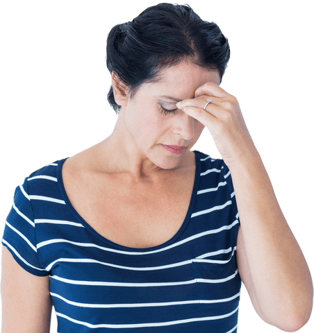transparent worried woman experiencing migraine pain - Download Free Stock Videos Pikwizard.com
