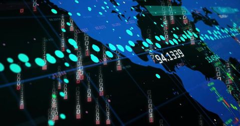 Global Data Stream Visualizing Binary Columns, Geospatial Nodes and Real-Time Analytics