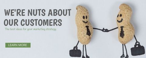 Peanut Characters Shaking Hands Symbolizing Partnership