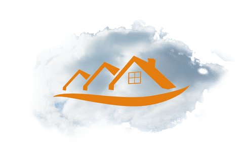 orange house shapes on cloud transparent background - Download Free Stock Videos Pikwizard.com