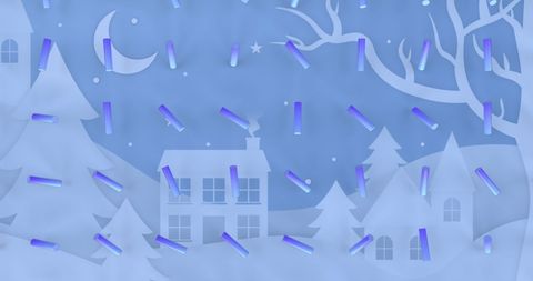 Abstract Blue Shapes Winter Background with Illustration - Download Free Stock Images Pikwizard.com
