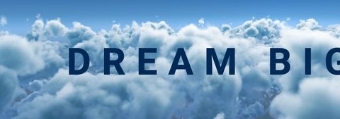 Inspirational Clouds with Motivational Slogan DREAM BIG - Download Free Stock Templates Pikwizard.com