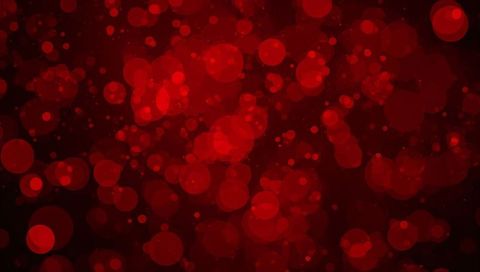 Glowing Red Bokeh Creating Layered Halo Lights on Deep Maroon Abstract Background