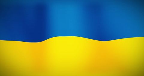 Waving Ukrainian Flag Symbolizing Patriotism and Independence
