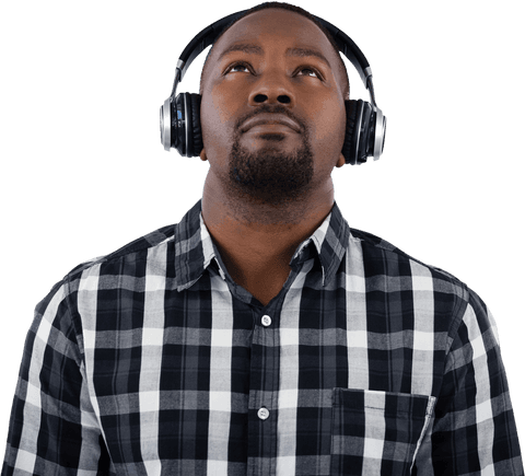 Transparent Man Listening to Music with Headphones - Download Free Stock Videos Pikwizard.com
