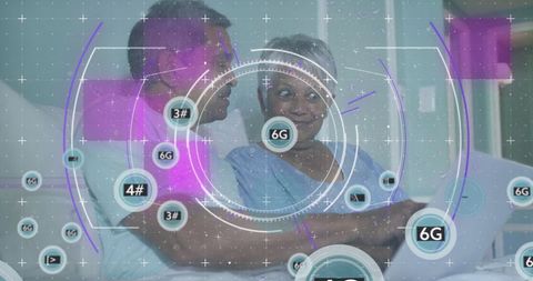Couple Engaging with 6G Technology Overlay