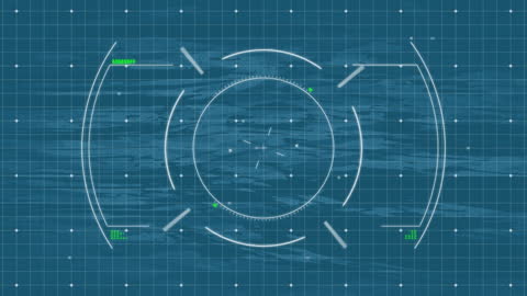 Futuristic Digital Interface with Scope Target