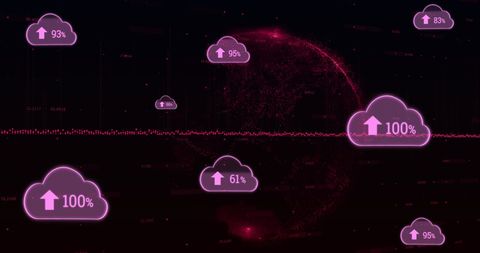 Digital Cloud Computing Growth over Global Network - Download Free Stock Images Pikwizard.com
