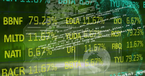 Abstract Digital Overlay with Data and Numbers