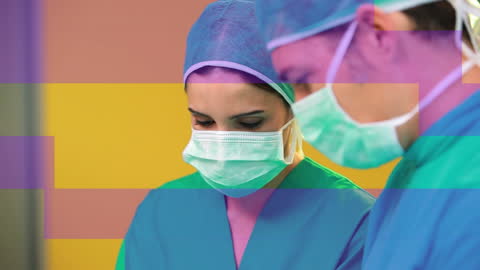 Digitally Enhanced Surgeons Performing Operations in Hospital