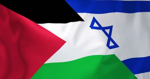 Israeli and Palestinian Flags Waving Together - Download Free Stock Images Pikwizard.com