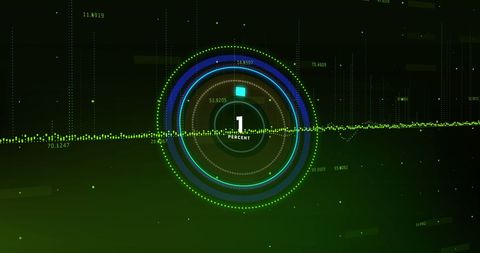 Digital Interface with Data Graph and Processing Circle - Download Free Stock Images Pikwizard.com