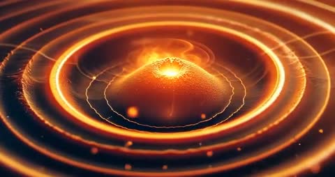 Futuristic Pulsating Origin of Energy Creating Vivid Ripples