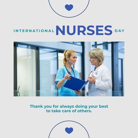 International Nurses Day Celebration with Female Healthcare Professionals - Download Free Stock Templates Pikwizard.com