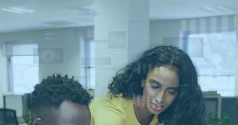 Diverse Business Team Collaborating in a Data-Driven Environment