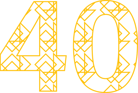 Yellow Geometric Number 40 Illustration on Transparent Background - Download Free Stock Videos Pikwizard.com