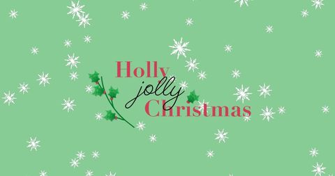 Festive Holly Jolly Christmas Snowflakes Background - Download Free Stock Images Pikwizard.com