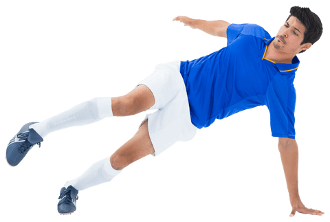 biracial male footballer kicking motion transparent background - Download Free Stock Videos Pikwizard.com