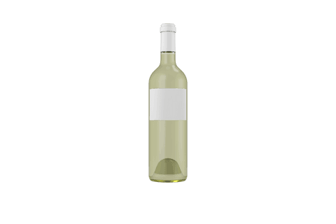transparent bottle of white wine with blank label isolated - Download Free Stock Videos Pikwizard.com