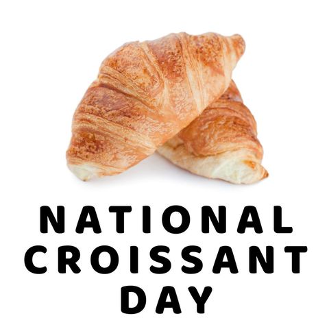 Golden Croissants Celebrating National Croissant Day - Download Free Stock Templates Pikwizard.com