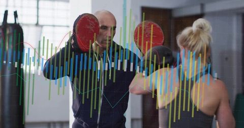 Sports Training with Data Visualization Overlay in Gym
