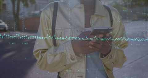Woman Analyzing Data on Smartphone Outdoors - Download Free Stock Images Pikwizard.com
