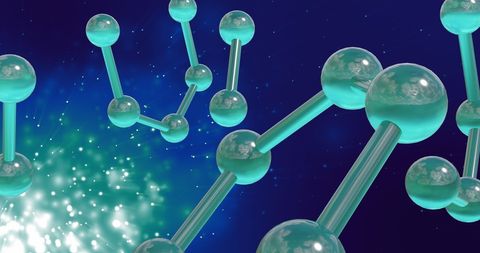Abstract 3D Molecular Structure on Glowing Background - Download Free Stock Images Pikwizard.com