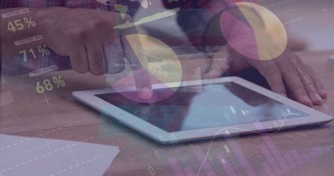 Businesswoman Analyzing Data on Tablet With Charts Overlay - Download Free Stock Images Pikwizard.com