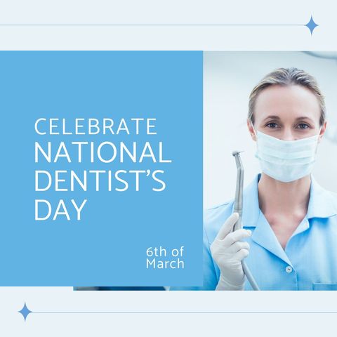 Celebrating National Dentist's Day with Professional Dentist - Download Free Stock Templates Pikwizard.com