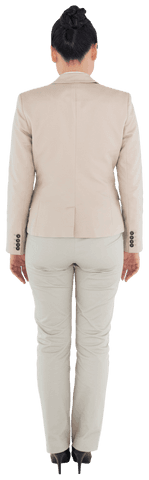 Back View of Asian Businesswoman Transparent for Professional Use