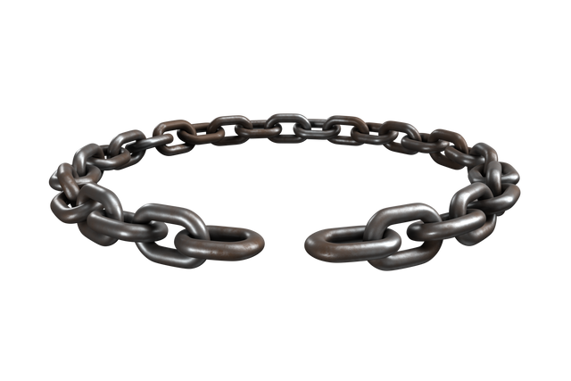 3D Illustration of Round Broken Metal Chain on Transparent Background - Download Free Stock Videos Pikwizard.com