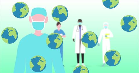 Global Healthcare Heroes Illustrating International Health Care