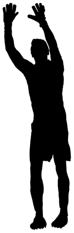 male goalkeeper silhouette in jumping action on transparent background - Download Free Stock Videos Pikwizard.com
