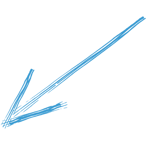hand drawn blue downward arrow on transparent background - Download Free Stock Videos Pikwizard.com
