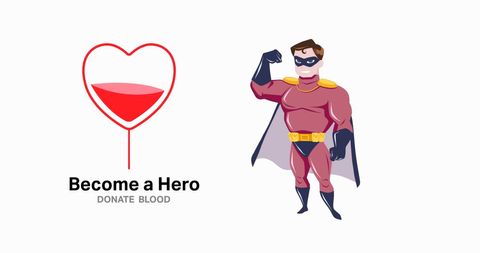 Superhero Illustration Encouraging Blood Donation - Download Free Stock Images Pikwizard.com