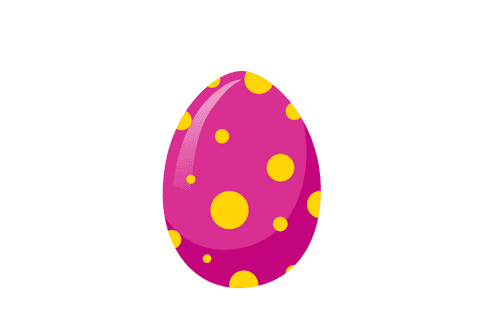 colorful easter egg with yellow dot pattern on transparent background - Download Free Stock Videos Pikwizard.com