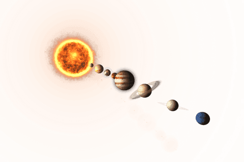 Transparent Illustration of Solar System on vibrant orange background - Download Free Stock Videos Pikwizard.com