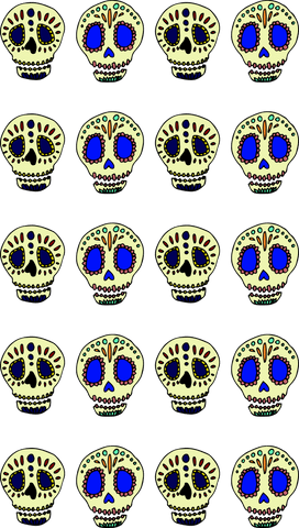 colorful transparent day of the dead skulls pattern - Download Free Stock Videos Pikwizard.com
