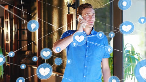 Global Networking Technology with Businessman